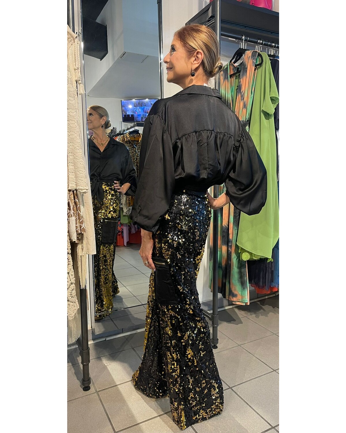 Sequins Cargo pants