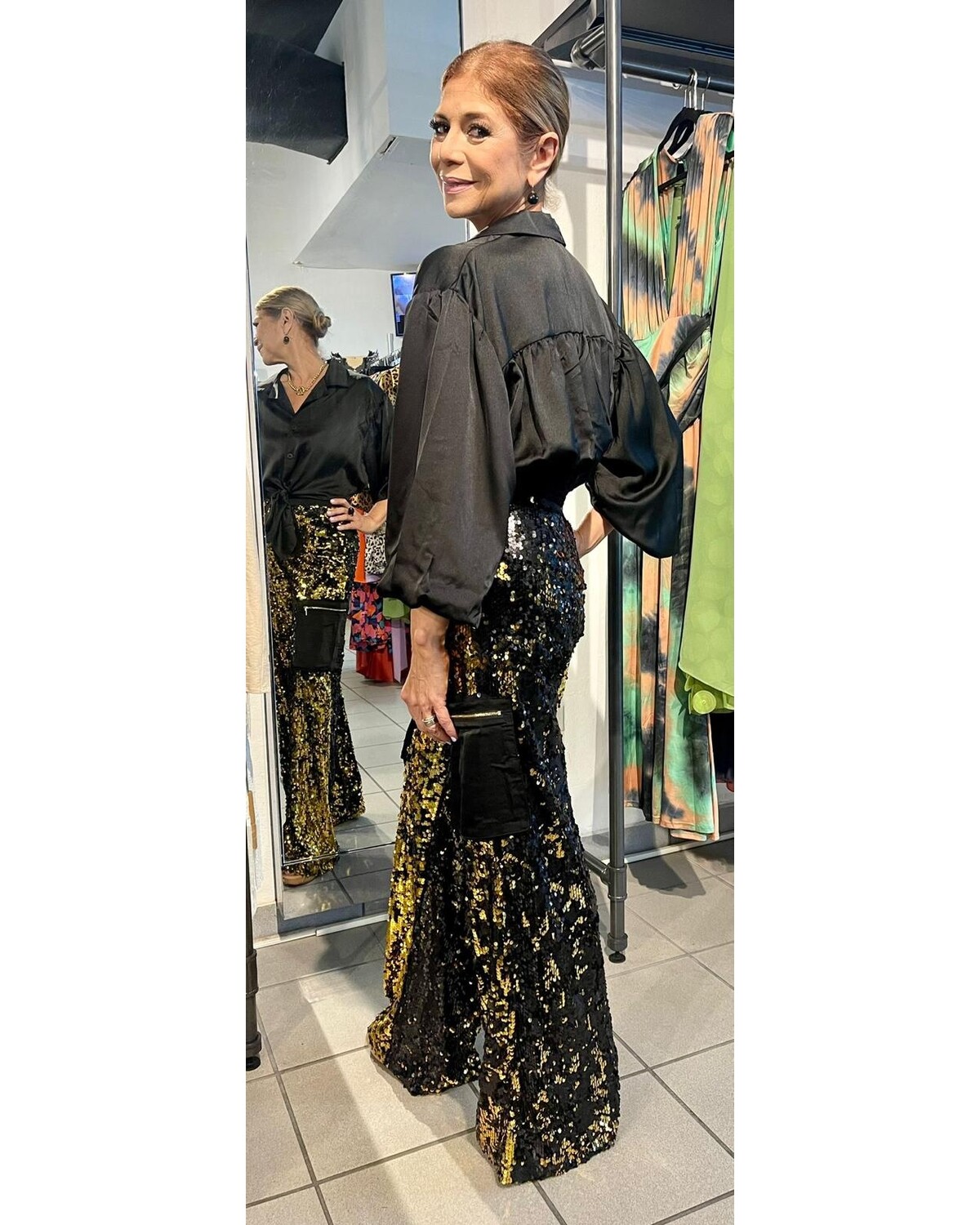 Sequins Cargo pants