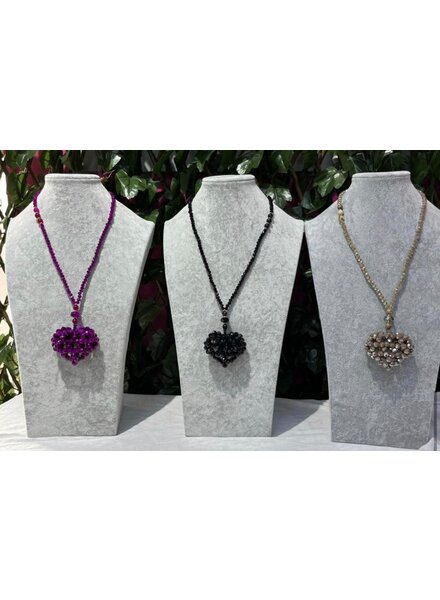XL661 Multi Beads Heart Necklace