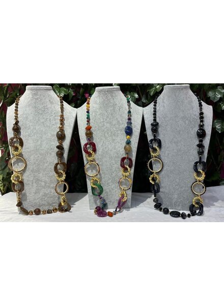 XL627 Large Beads Long Necklace