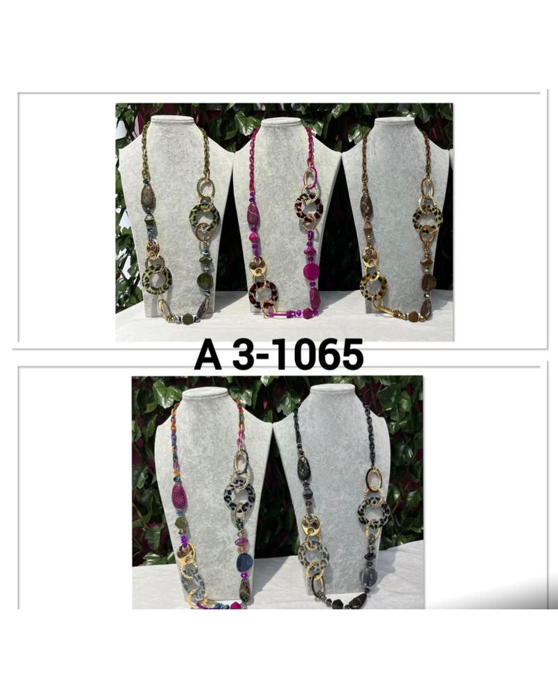 A3-1065 Large Beads Long Necklace