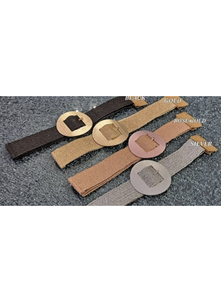 CIRCLE BUCKLE ELASTIC BELT