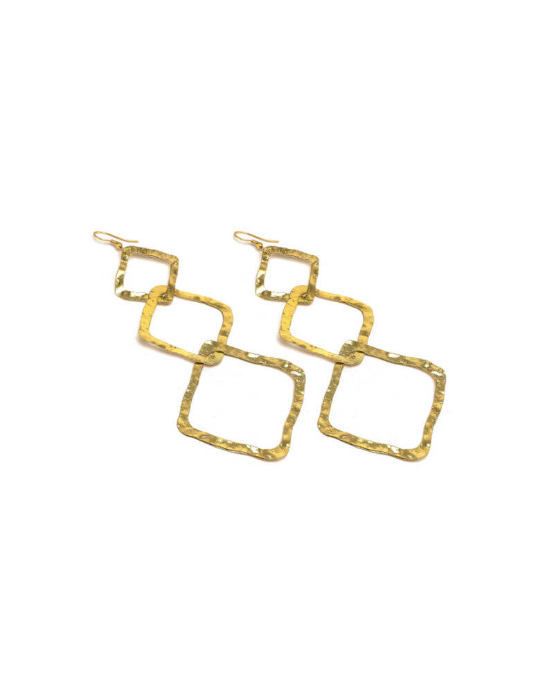 EARRINGS 3 THIN RHOMBUS