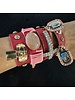 4 pieces leather red  bracelet 1