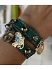 Elephant Green leather Bracelet