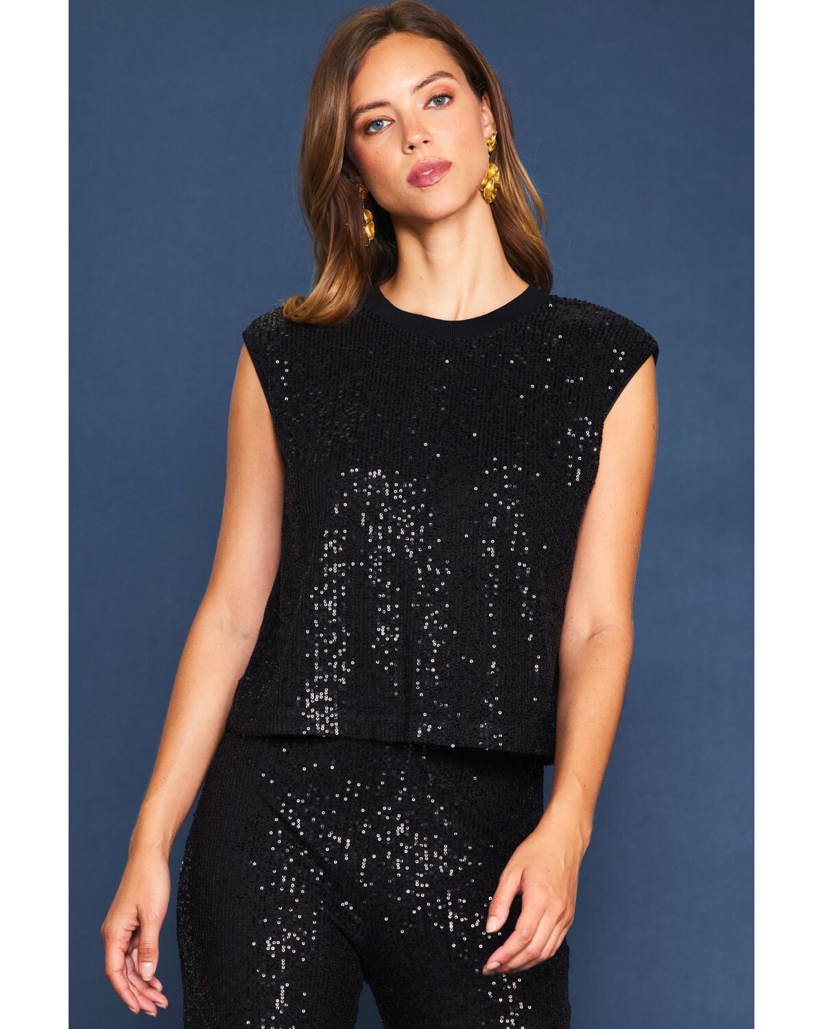 Sequins top and Pant black