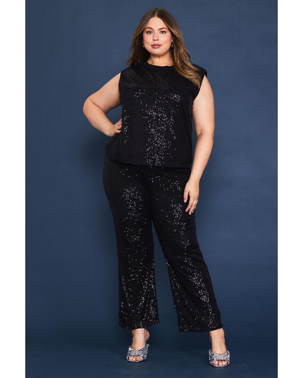 Sequins top and Pant black