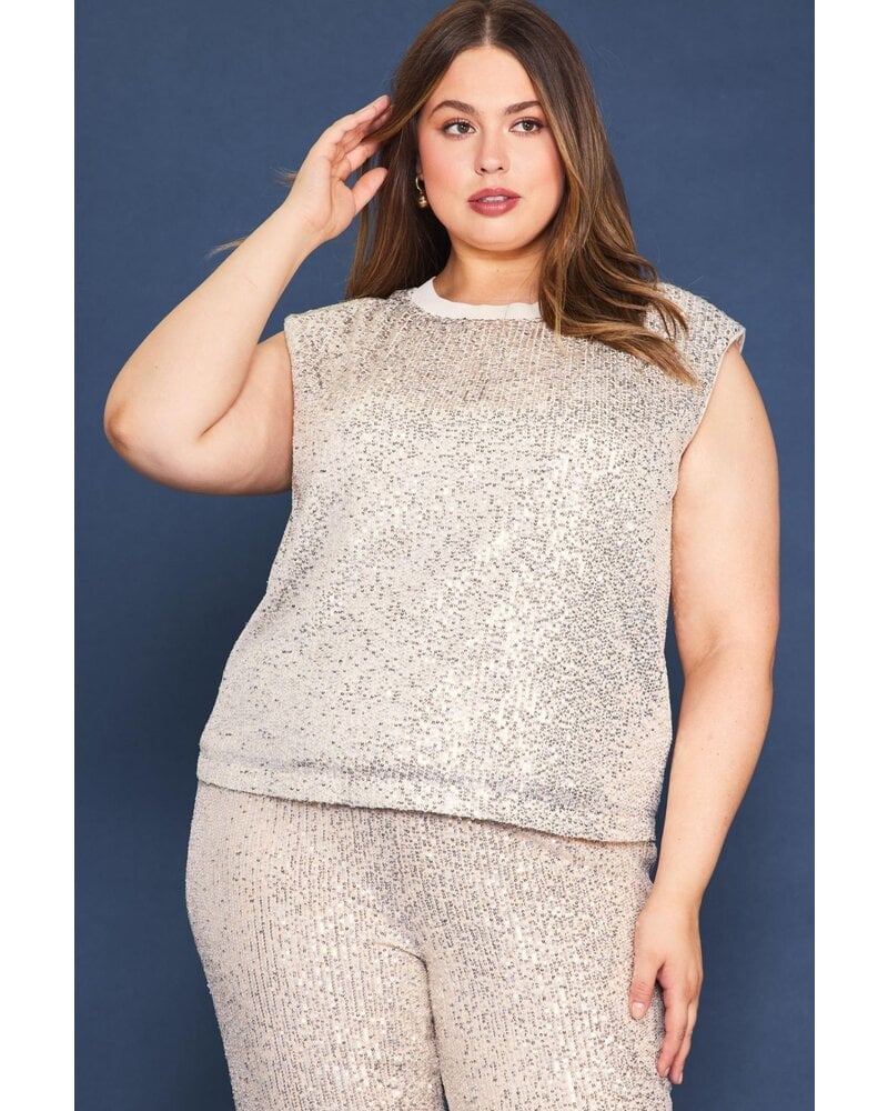 Sequins top and Pant Champagne