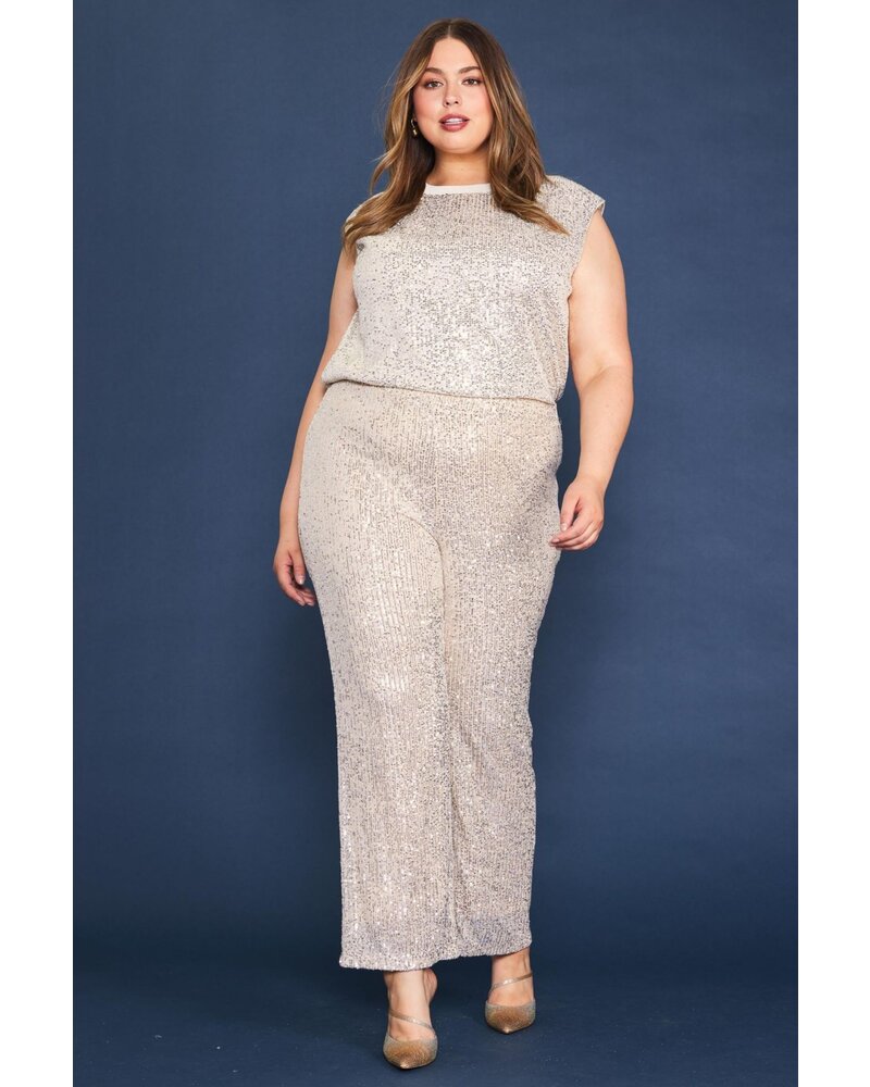 Copy of Sequins top and Pant Champagne