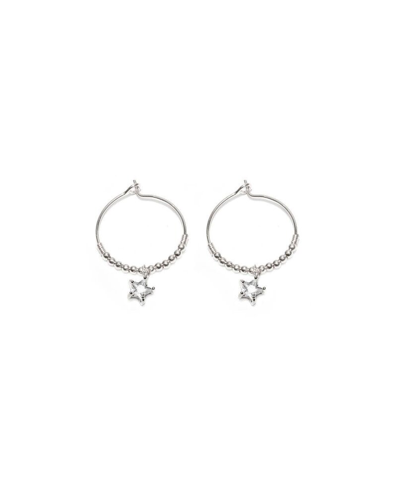 KG3014 HOOPS MICRO WIRE STAR silver
