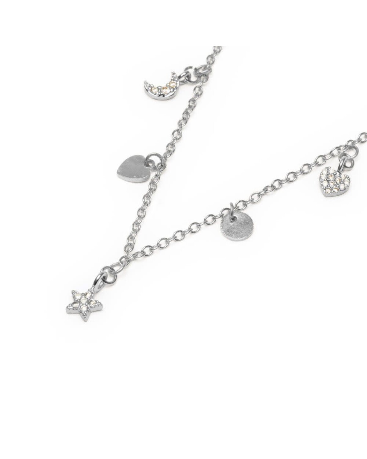 ks2019CHOKER CHARMS HEART/STAR/MOON silver