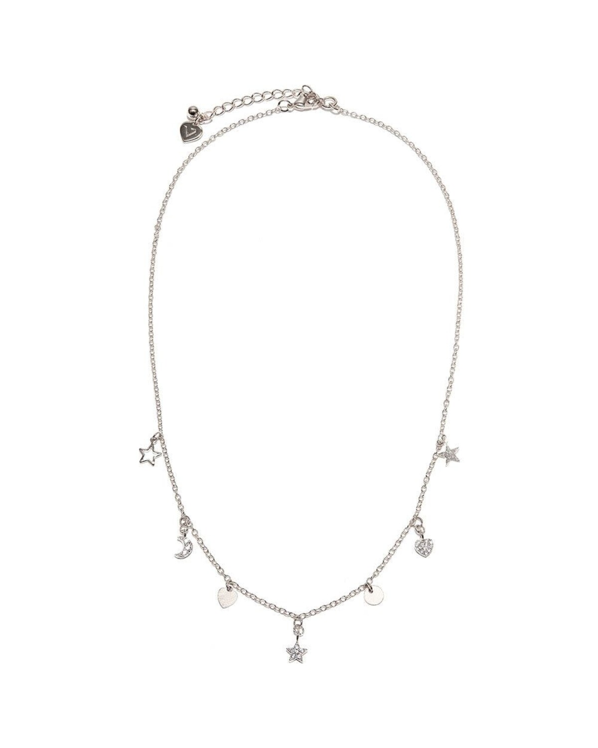 ks2019CHOKER CHARMS HEART/STAR/MOON silver