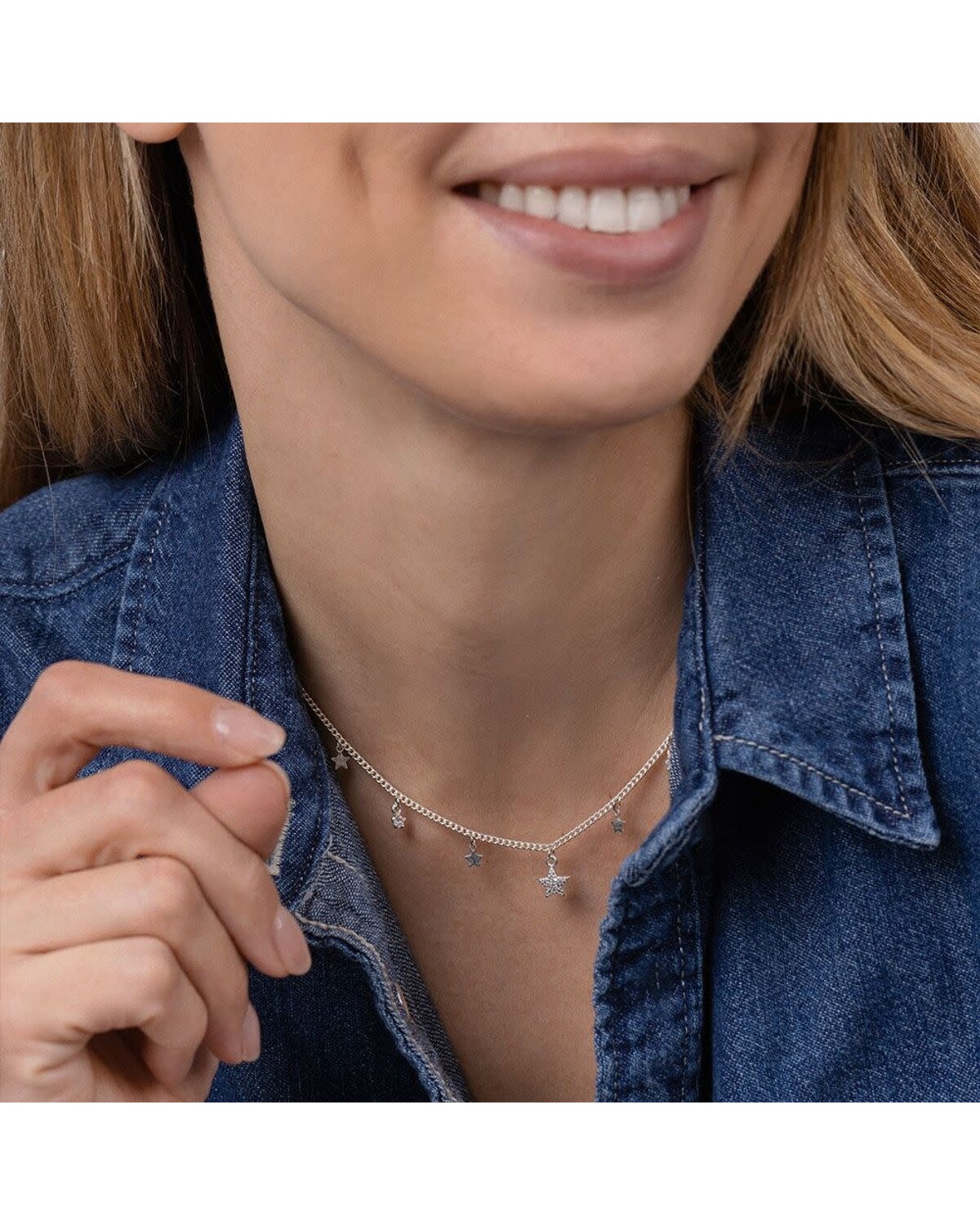ks2018CHOKER MULTI STAR CHARMS