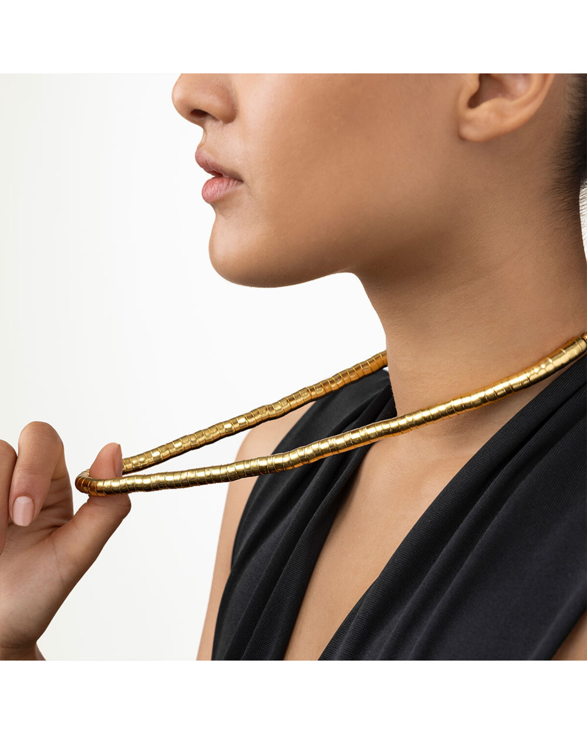 dd04043VINTAGE SNAKE NECKLACE