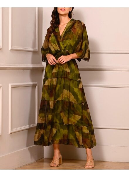 Camouflage Silk Dress One size