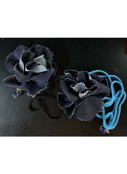 Denim Big Flower with cord