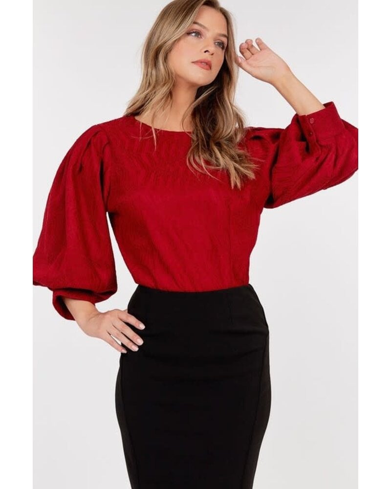 Puff Sleeve Lace Top