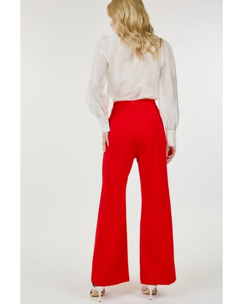 High Waisted Solid Wide Leg Pant