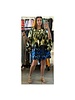 ROUND NECK BELL SLEEVE PRINT MINI DRESS