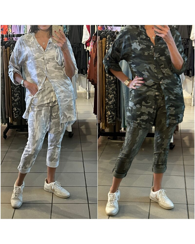 CAMOUFLAGE LINEN SET one size