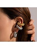 GOLD PLEATED ARGOLLA EARRINGS