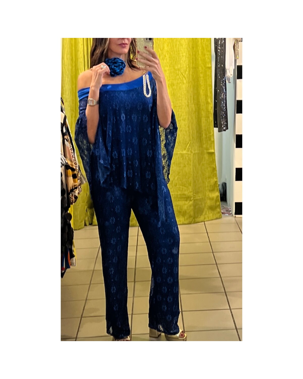 ROYAL BLUE LACE SET