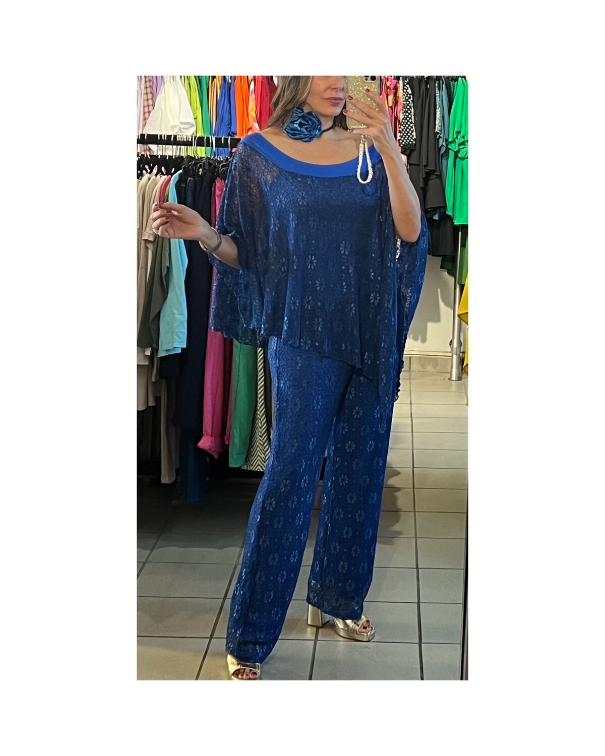 ROYAL BLUE LACE SET