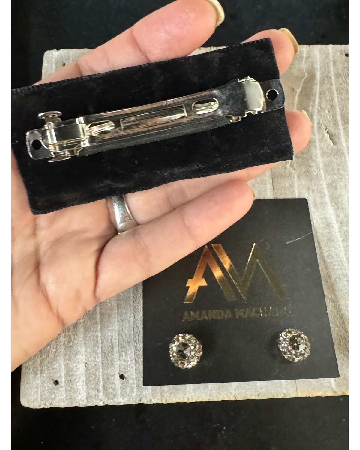 Hair Buckle and earrings