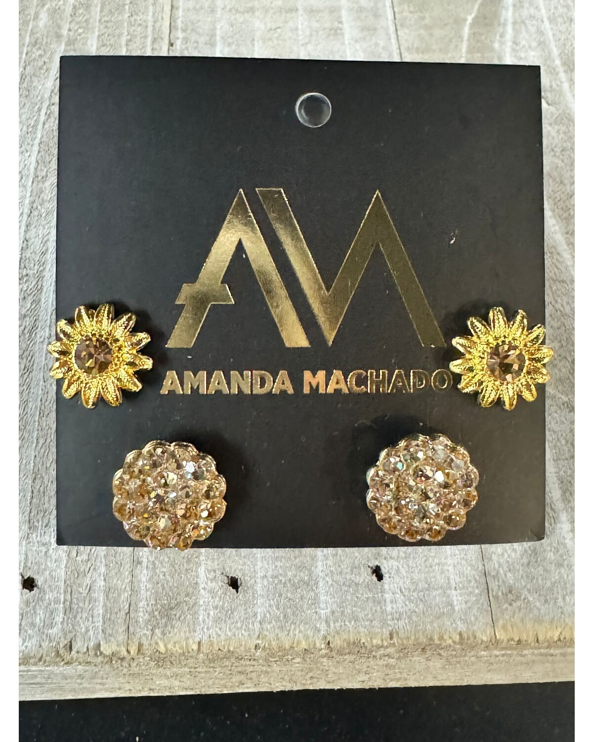 Copy of Crystal set earrings lila