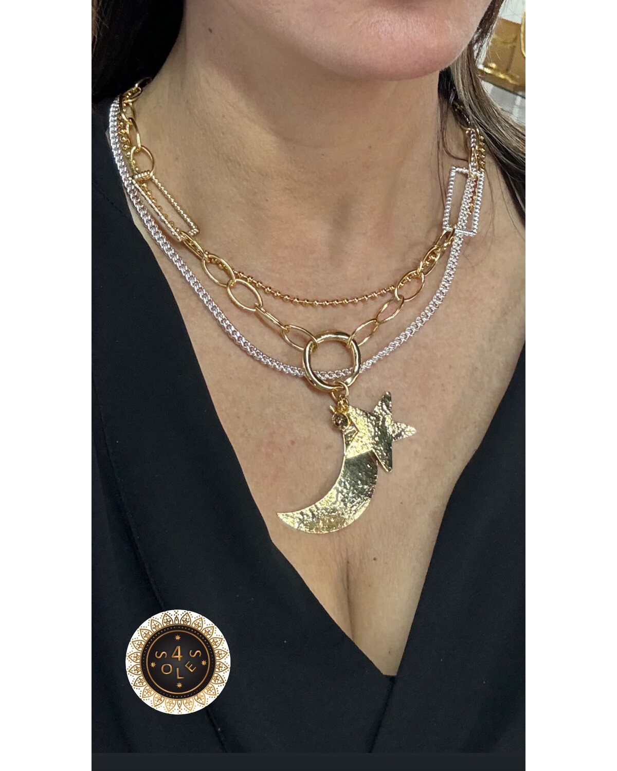 Moon & Star 4 Soles neck