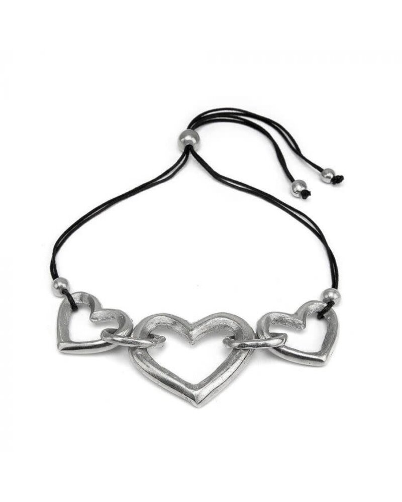 AL02182 /String Necklace Heart Shape