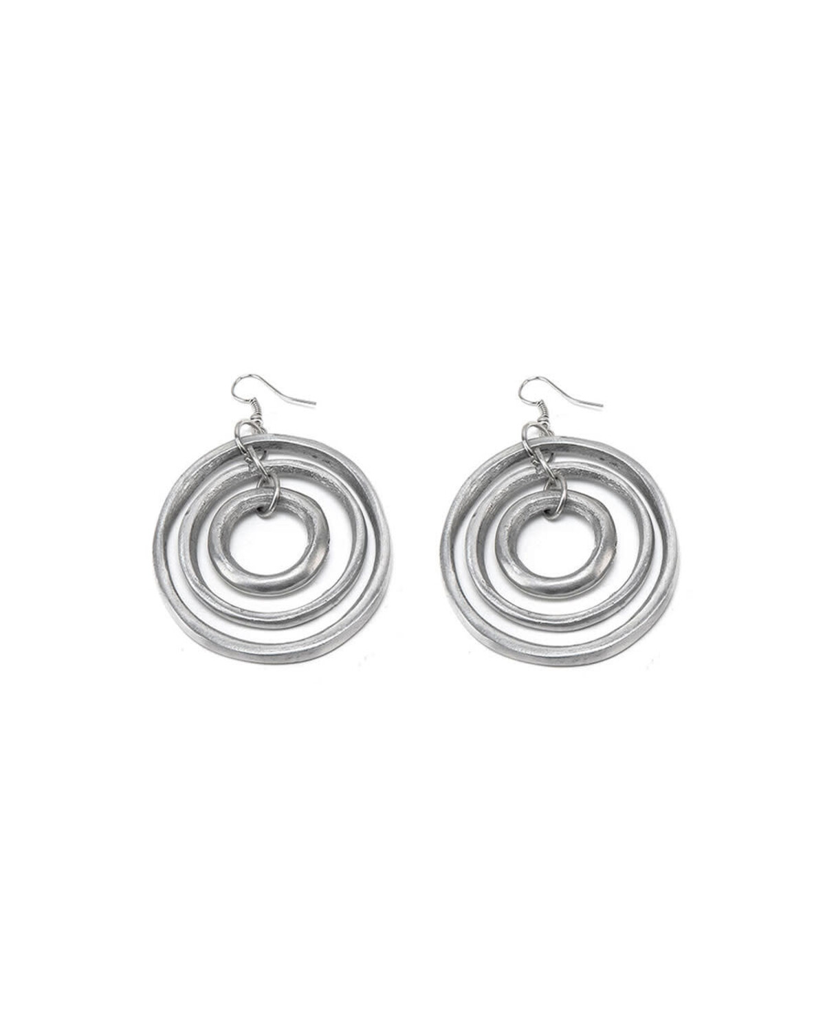 AL17332 - EARRINGS 3 RONDE ET 3 ANNEAUX