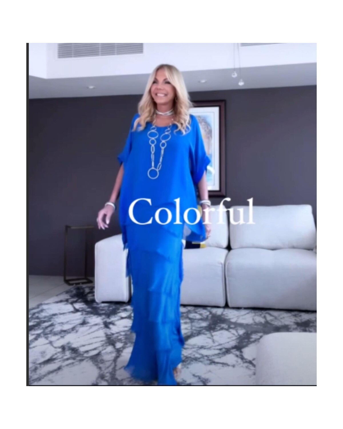 Silk Maxi Dress one size