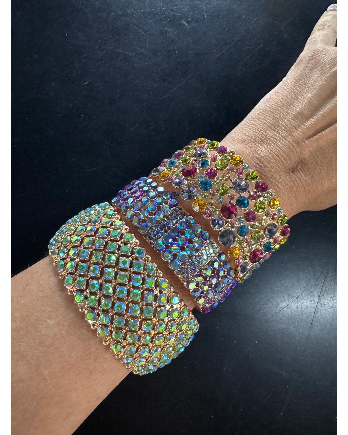 Rhinestone Elastic Bracelets