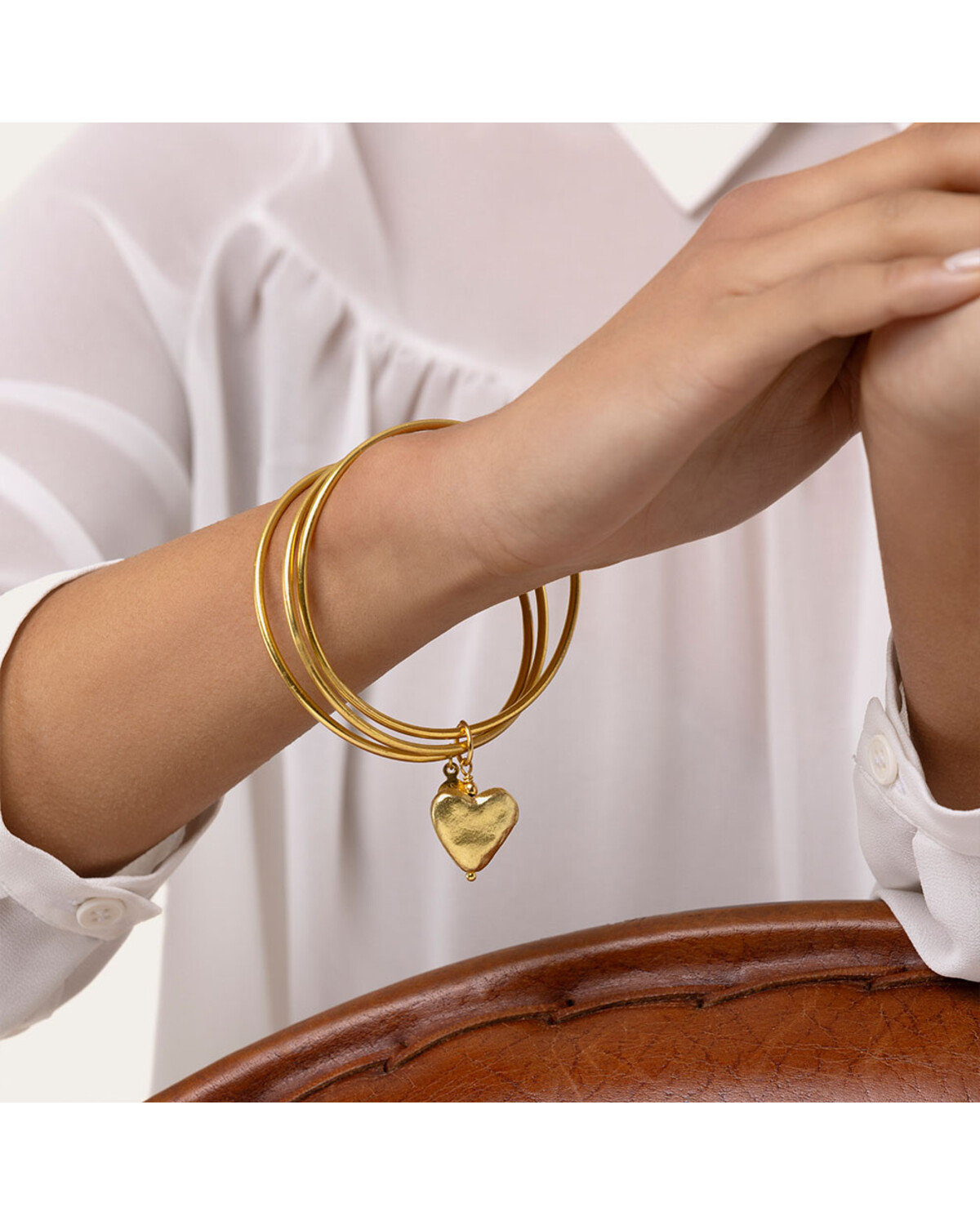 dd11132BANGLES LEGATI PENDENTE CUORE GREZZO