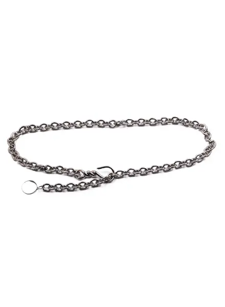 thick chain belt with hook buckle