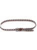 Woven Leather Chain Belt brown