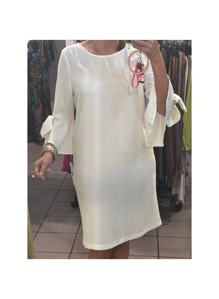 IC Collection SLEEVE BOW DRESS Styleb white