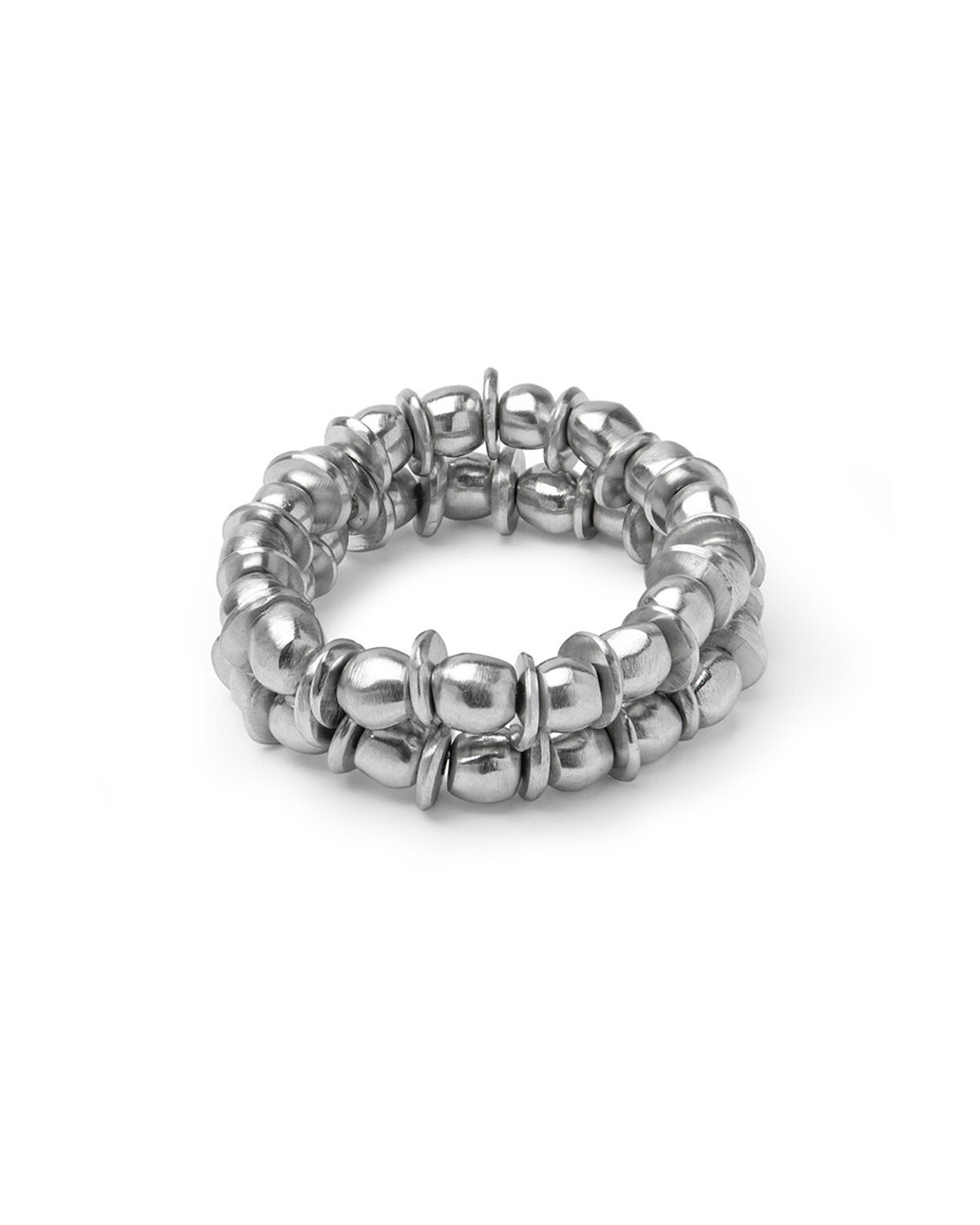 al01160BRACELET ELASTIQUE 2 TOURS BOULES/RONDELLE