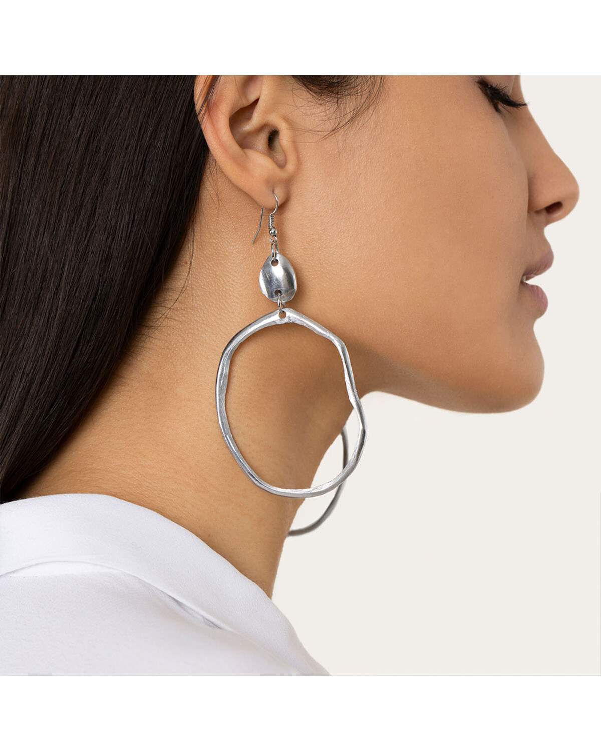 AL17397BOUCLES 2 OVALE IRRÉGULIERS