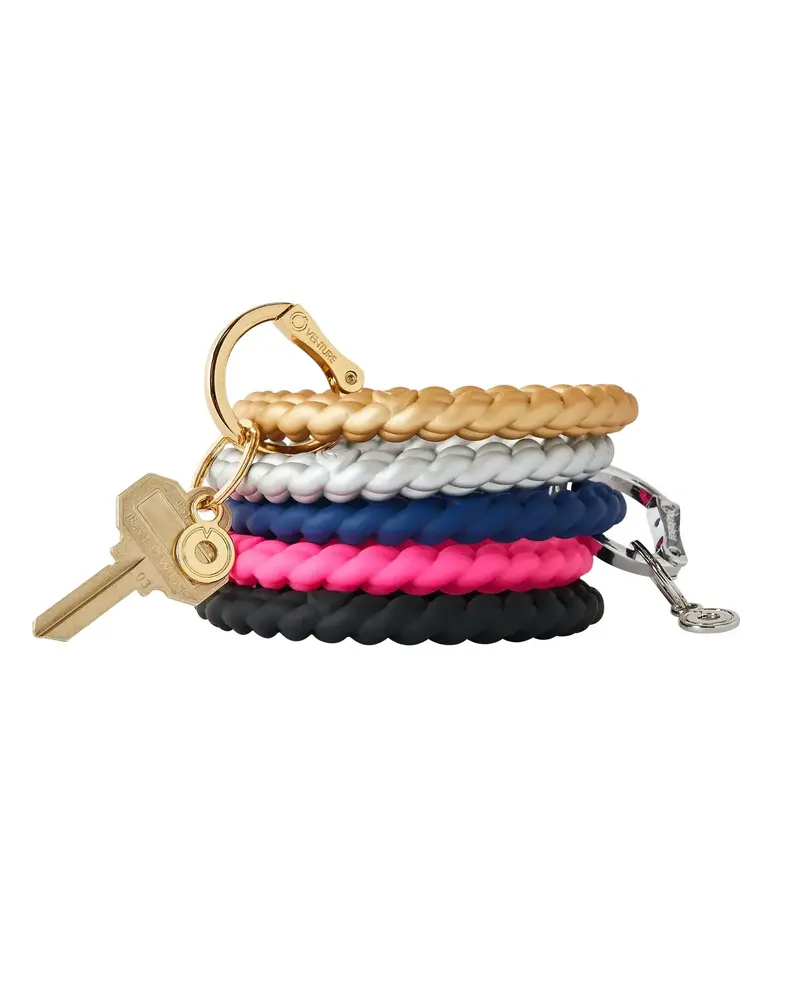 Copy of Silicone Big O® Key Ring - Ticled pink braided