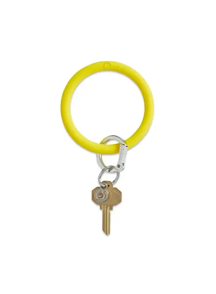 Silicone Big O® Key Ring -Yes yellow