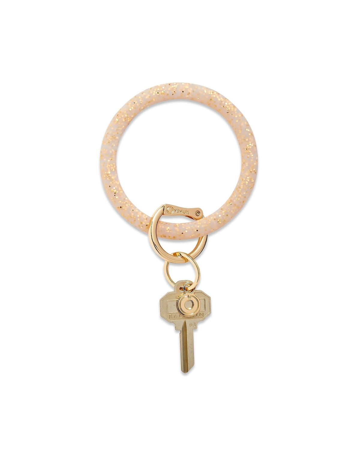 Silicone Big O® Key Ring - Gold Rush Confetti WS