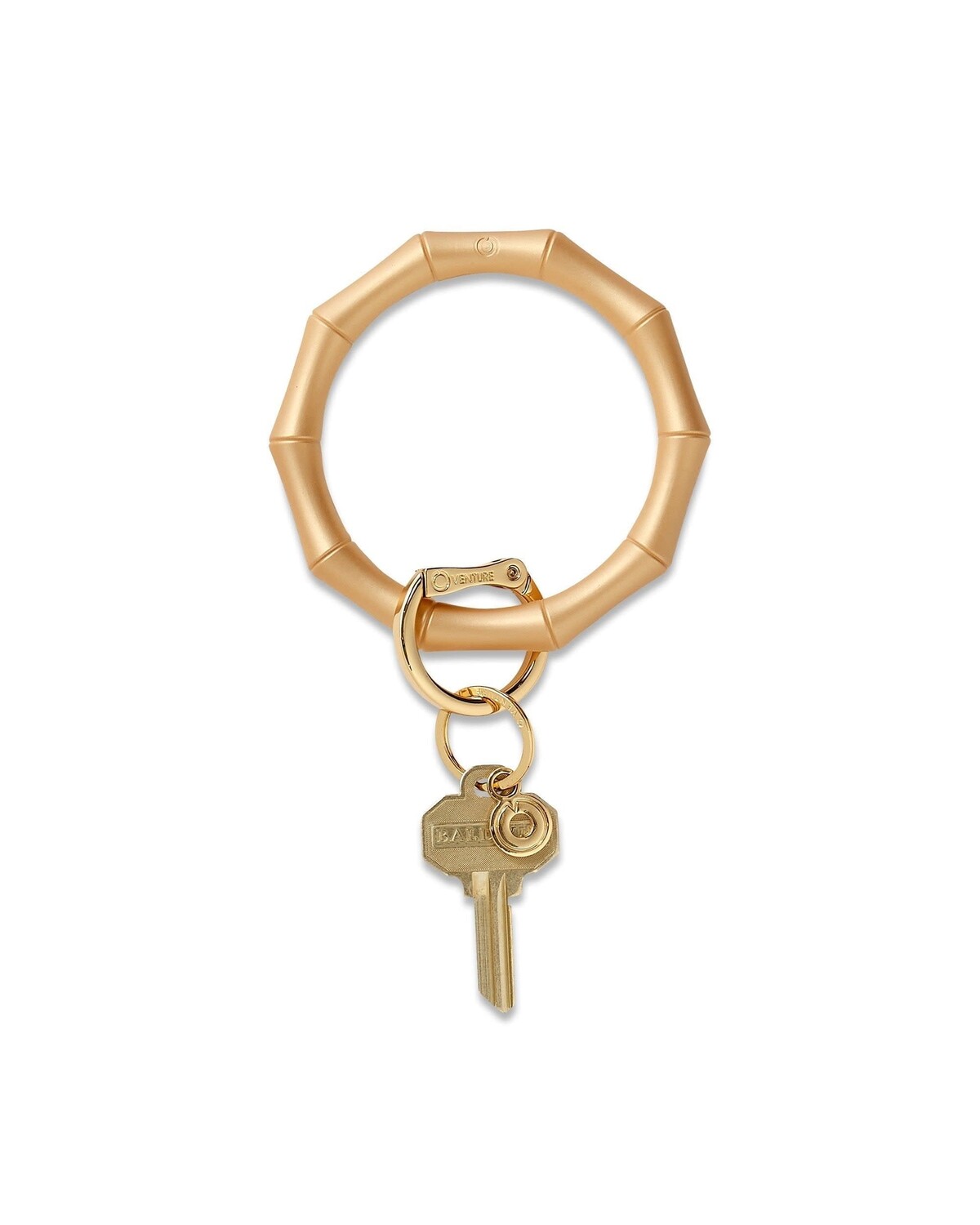 Silicone Big O® Key Ring - Gold Rush Bamboo WS