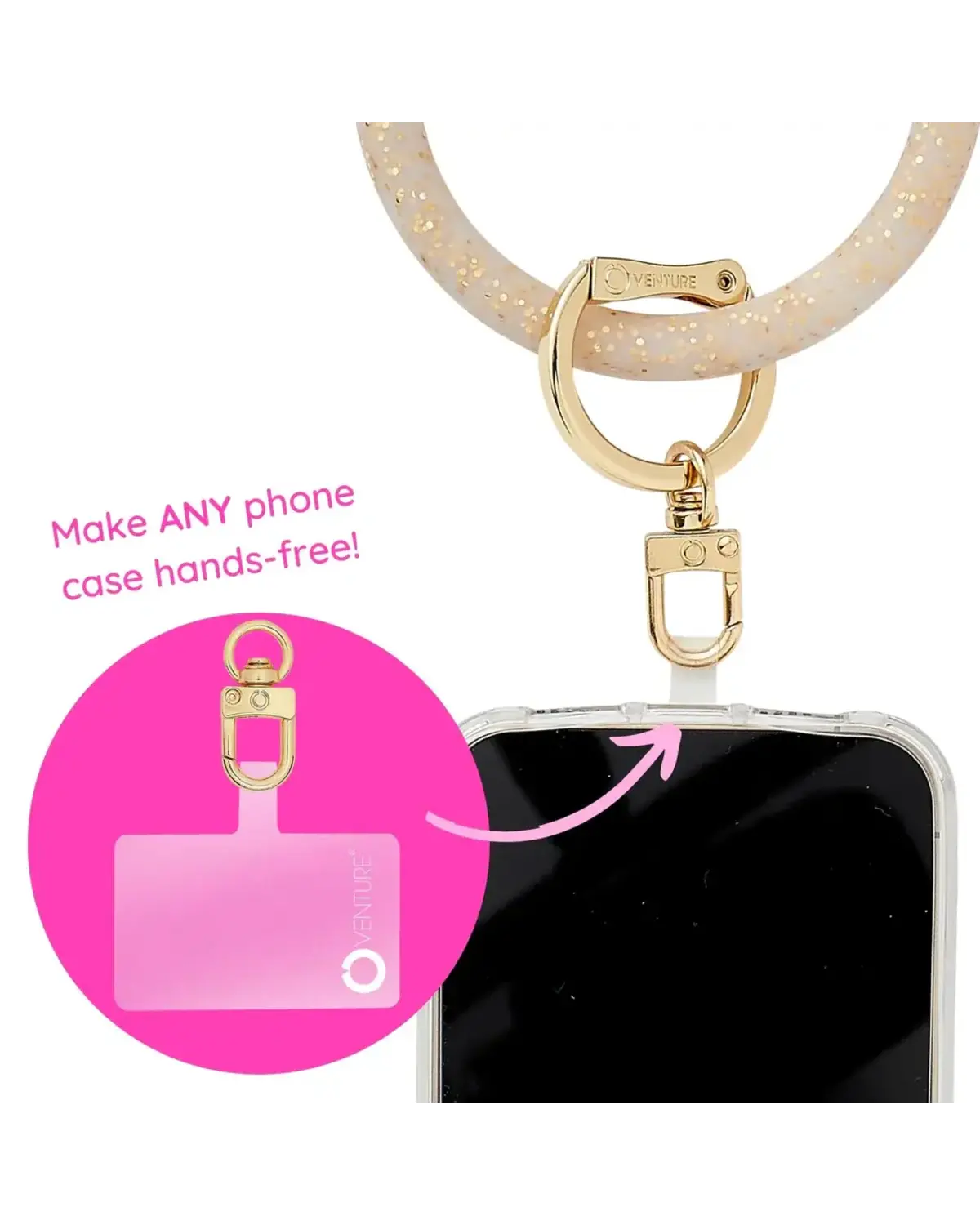 The Hook Me Up™ Universal Phone Connector  Gold