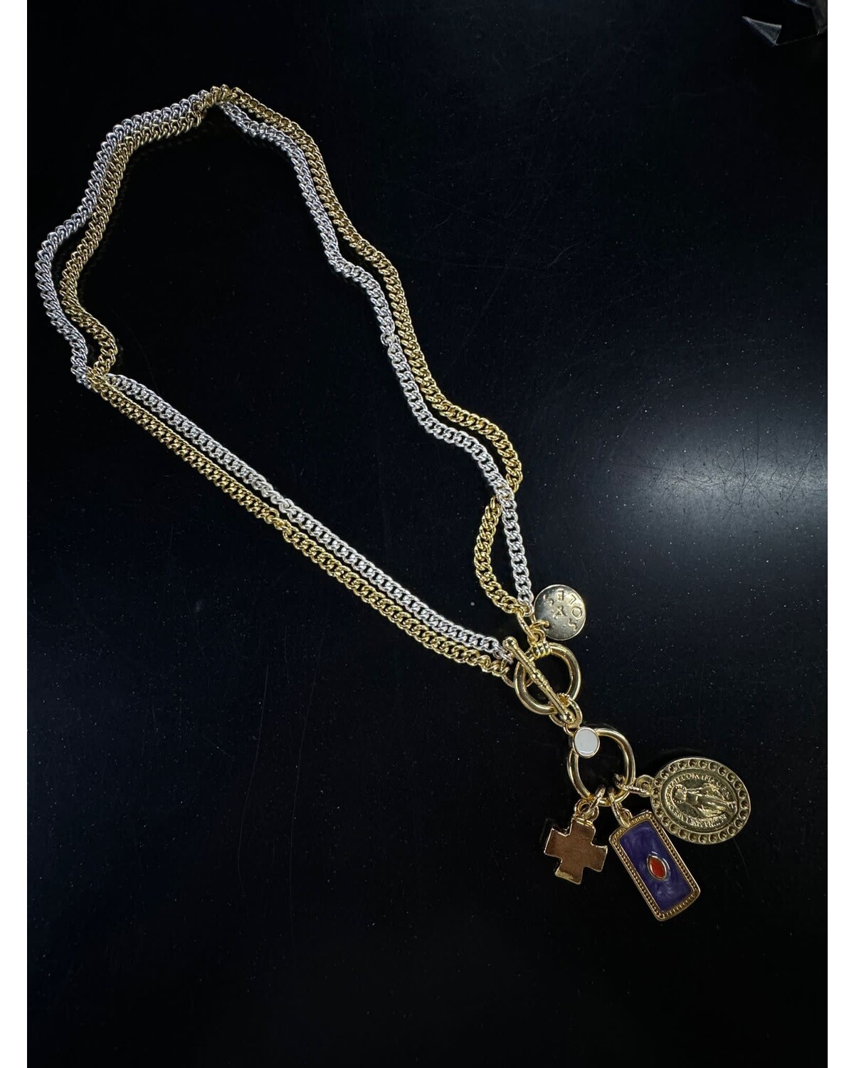 2 Layers Virgen Necklace 4 soles