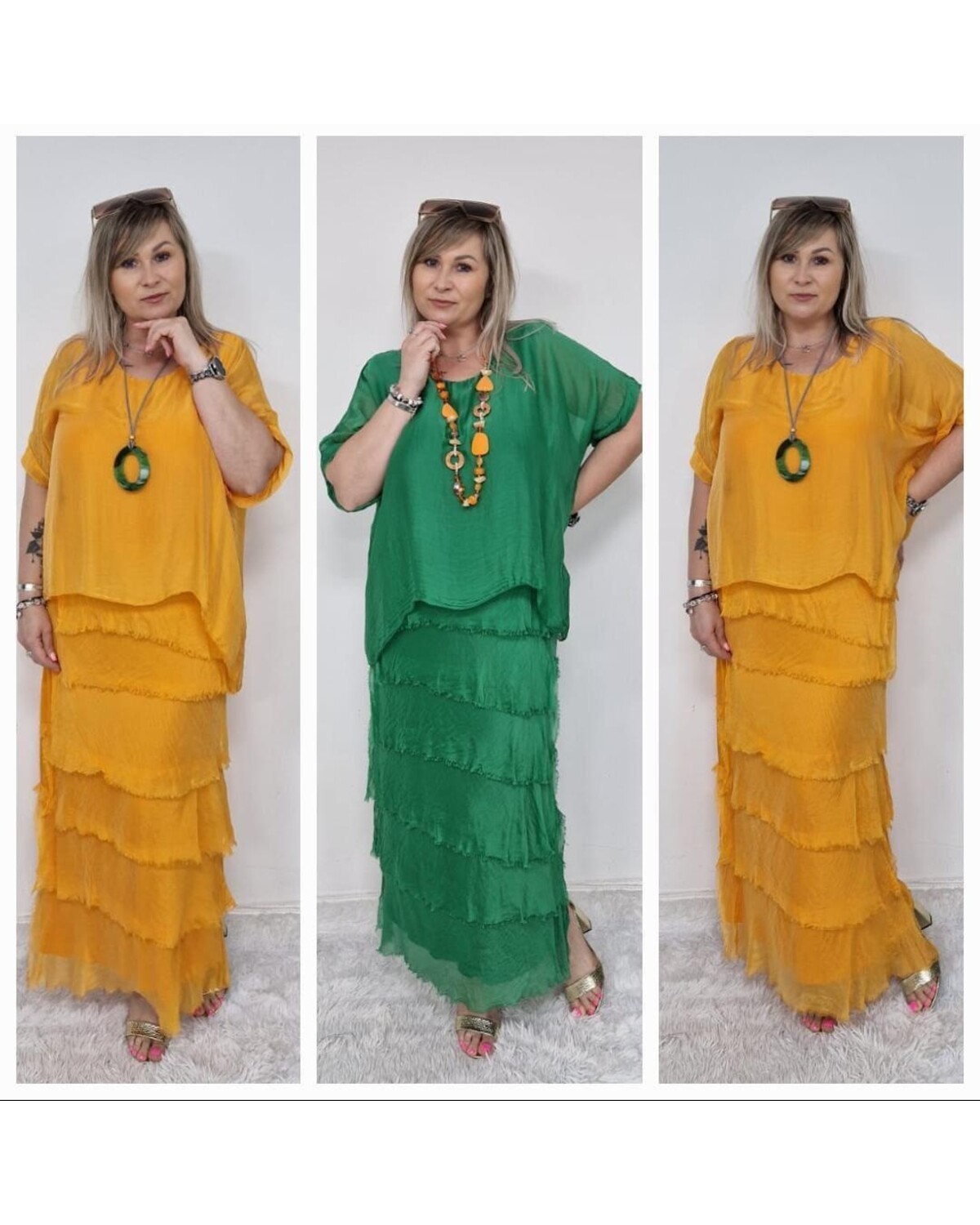 Silk Maxi Dress one size(more Colors)