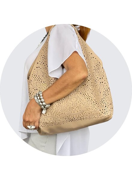 Cut Out Beige Bag