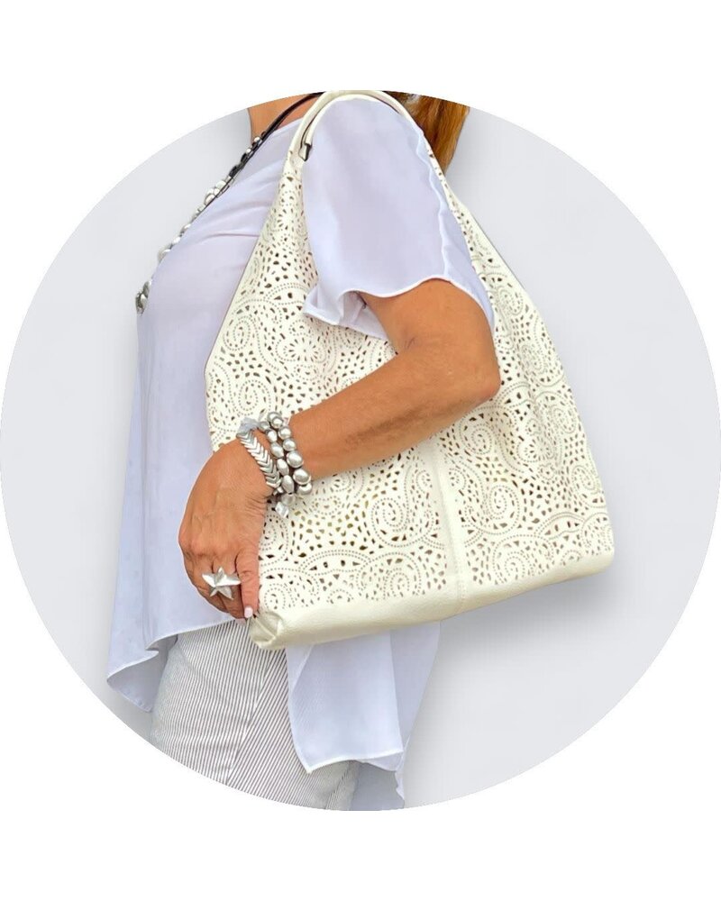 Cut Out  off white Bag