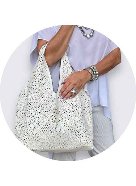 Cut Out  off white Bag